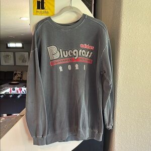 Adidas Gray Crewneck Sweater with Vintage Design